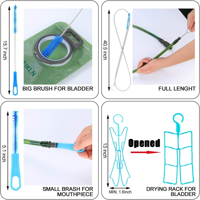 HEIKLN Hydration Bladder 1.5L-2L-3L,Leak Proof Water Reservoir, BPA Free Military Water Storage Bladder Bag Hydration Pack Replacement Easy Clean for Bicycling Hiking Camping Hunting Running - Image 2